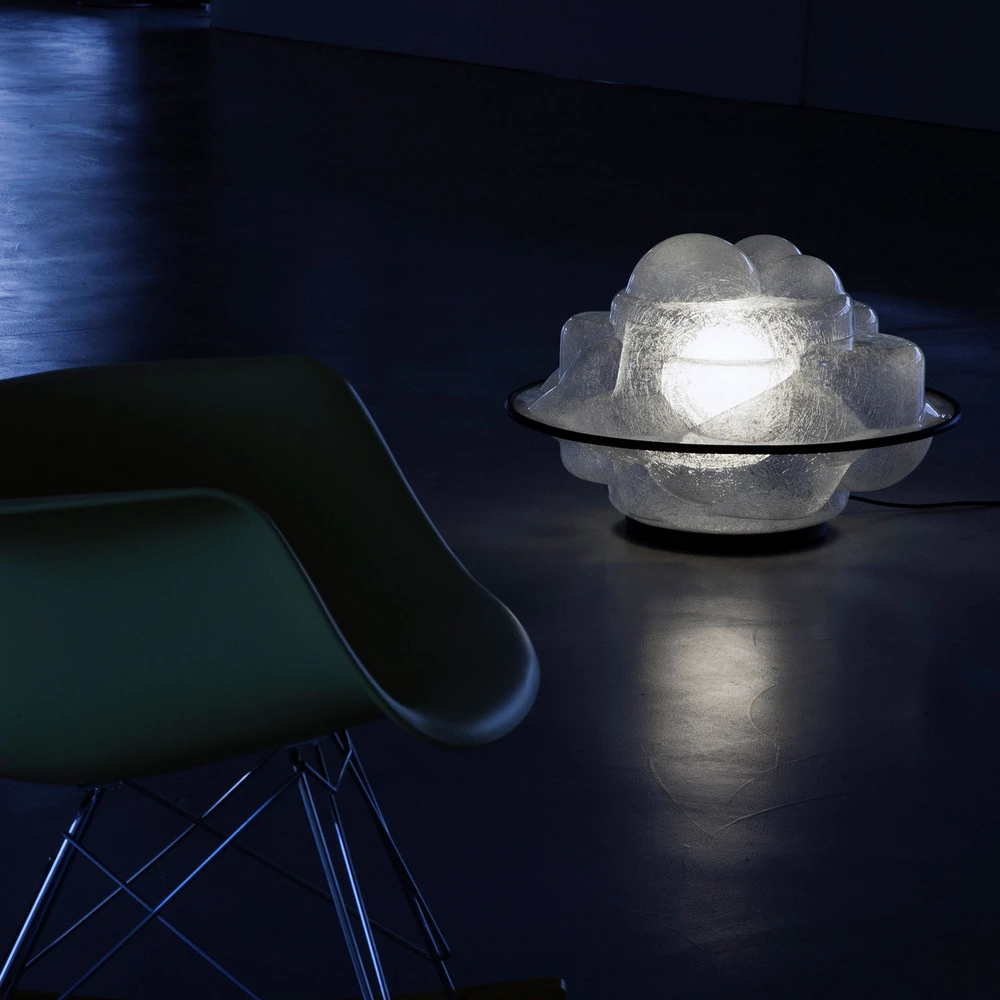 Lampe de sol Profiterolle pour éévidentage déco avec diffuseur opale