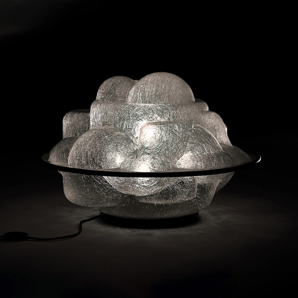 Lampe de sol Profiterolle pour éévidentage déco avec diffuseur opale