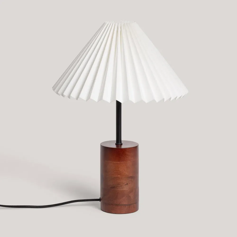 Lampe de table en bois Leonessa avec éclairage LED intégré Design minimaliste