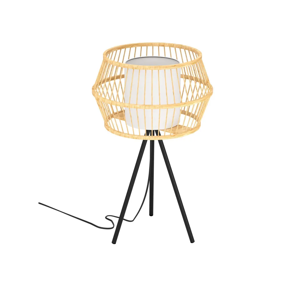 Lampe de table bois naturel MONTERROSO E27 1X40W Design minimaliste