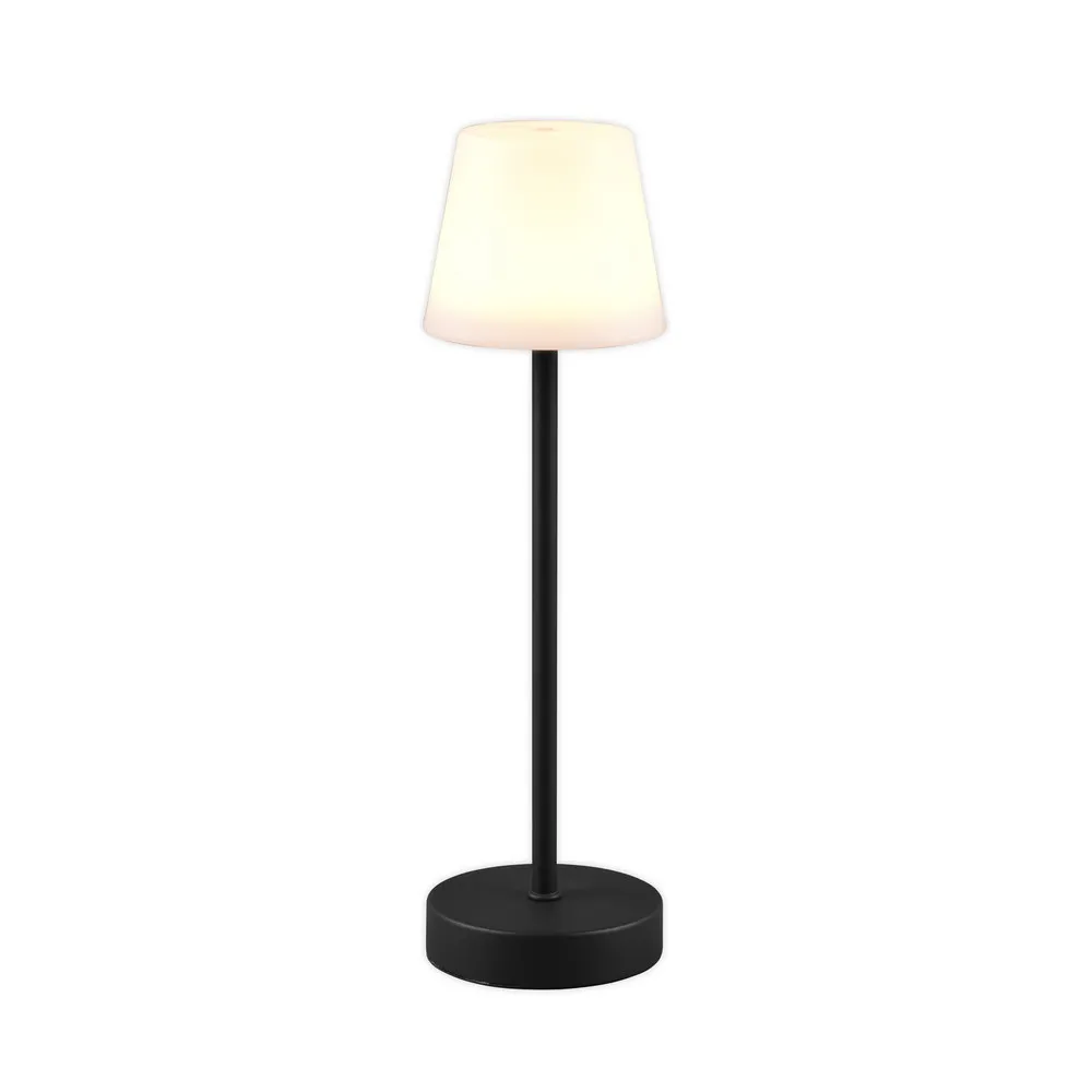 Lampe de table LED Martinez variateur/CCT, noire à fixation clip