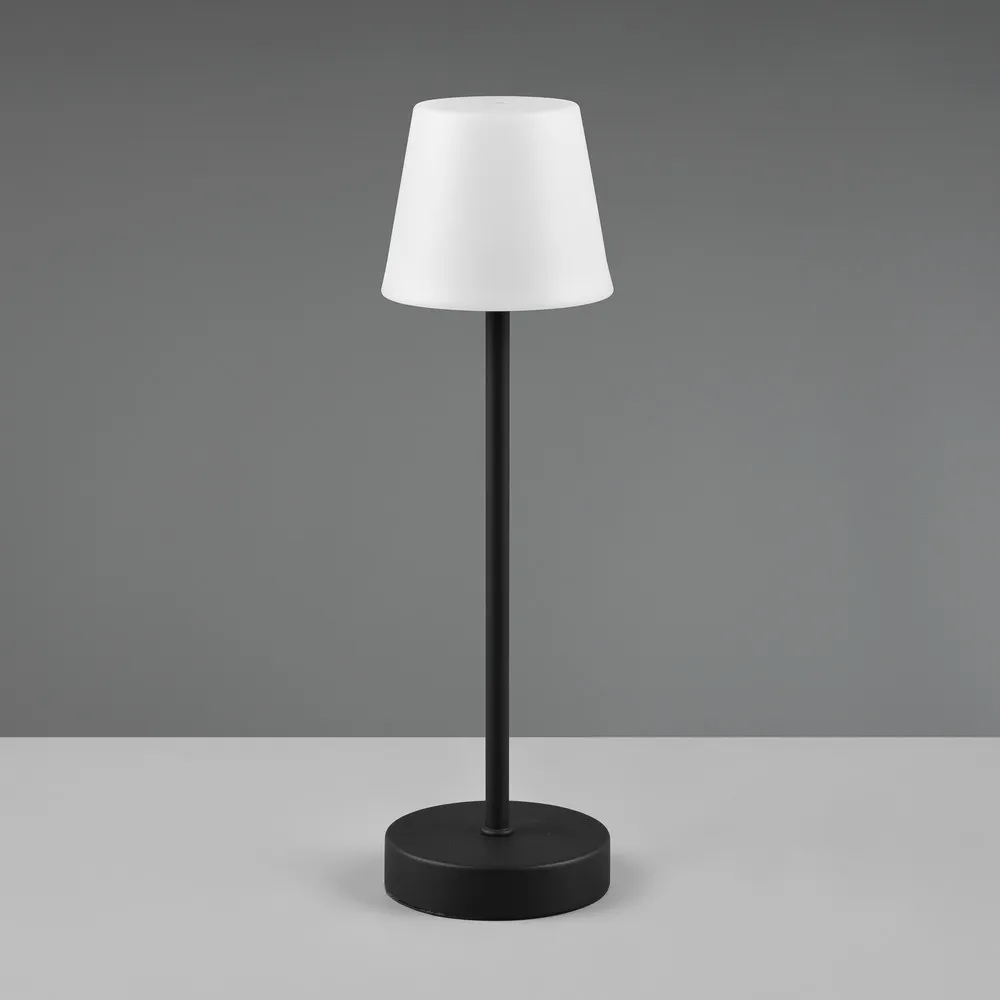 Lampe de table LED Martinez variateur/CCT, noire à fixation clip