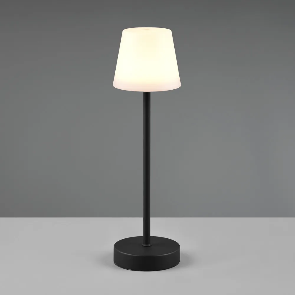 Lampe de table LED Martinez variateur/CCT, noire à fixation clip