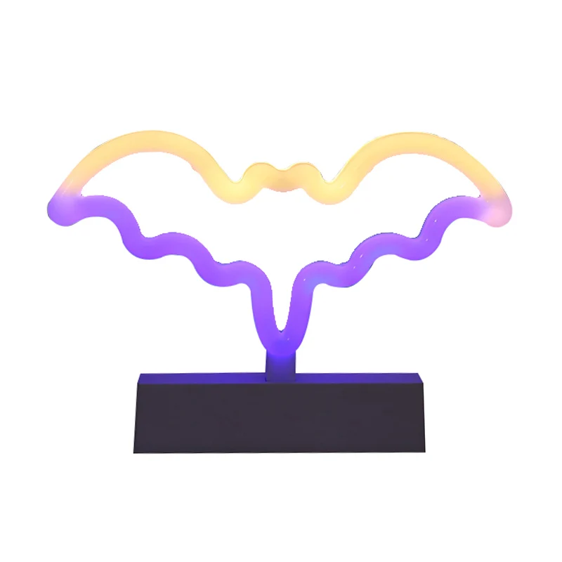 Lampe de Table de nuit géométrique en plastique, LED récent, blanche, pour chambre à coucher