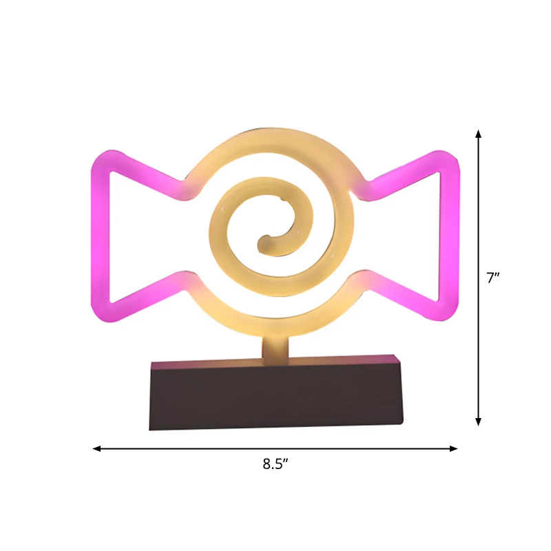Lampe de Table de nuit géométrique en plastique, LED récent, blanche, pour chambre à coucher
