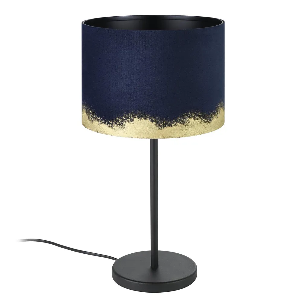 Lampe de table tissu bleu CASUARITA E27 1X40W Design minimaliste