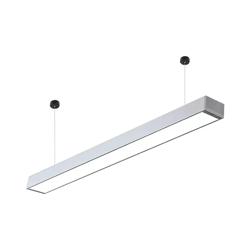 Luminaire de plafond encastrable Lampe suspendue linéaire LED en acrylique, luminaire de plafond minimaliste, noir/blanc,...
