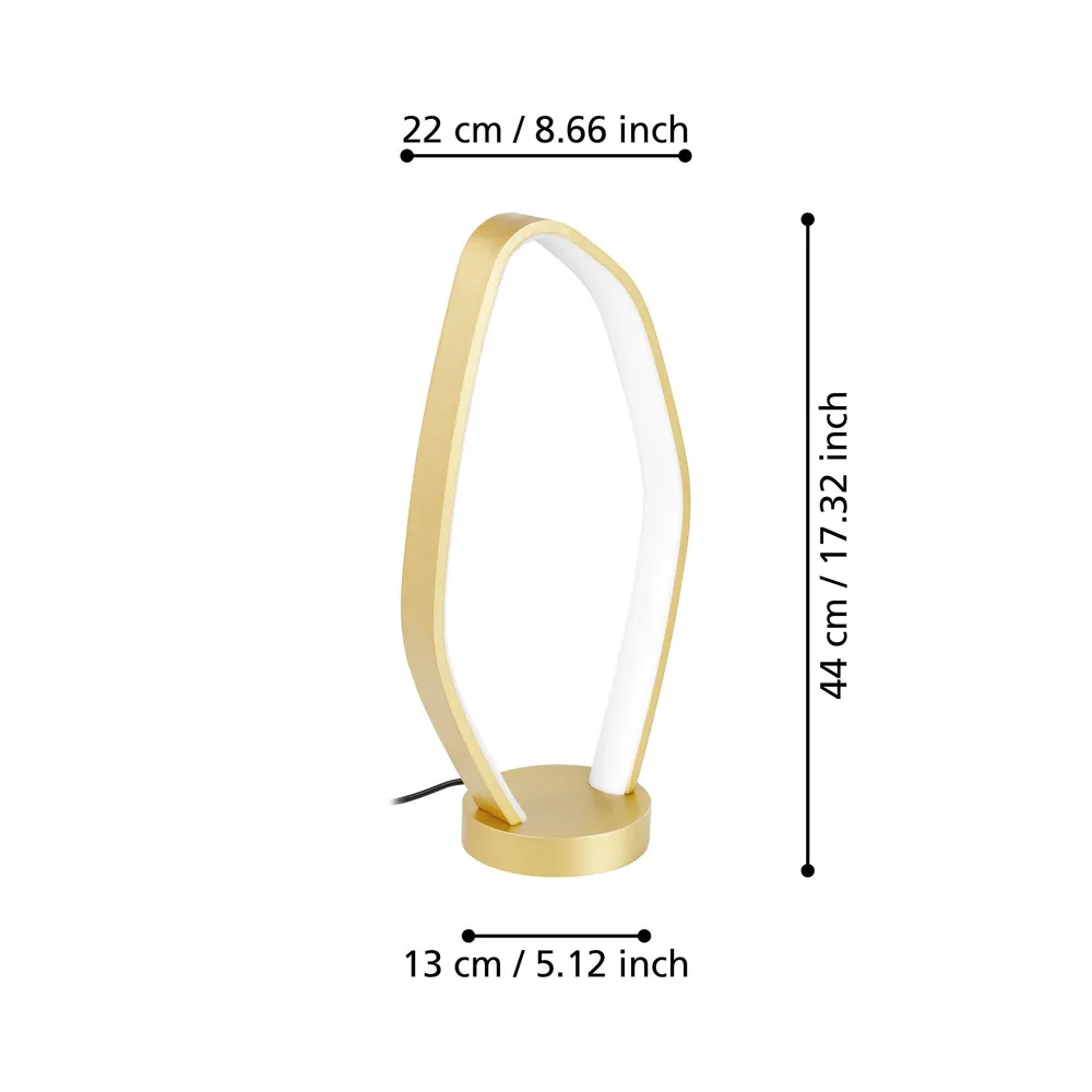 Luminaire de plafond à panneaux Lampe de table métal doré VALLEROSA LED INT 1X10,8W