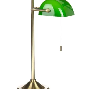 Metal Banker's Lamp Green and Effet or MARAVAL