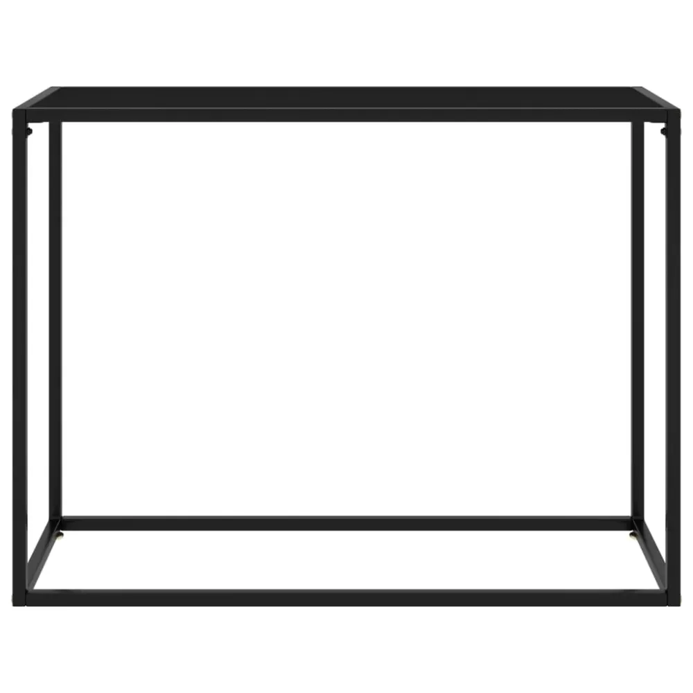 Meuble d'entrée table console design élégant 100 x 35 x 75 cm verre trempé et acier DEC032081 - Installation Facile