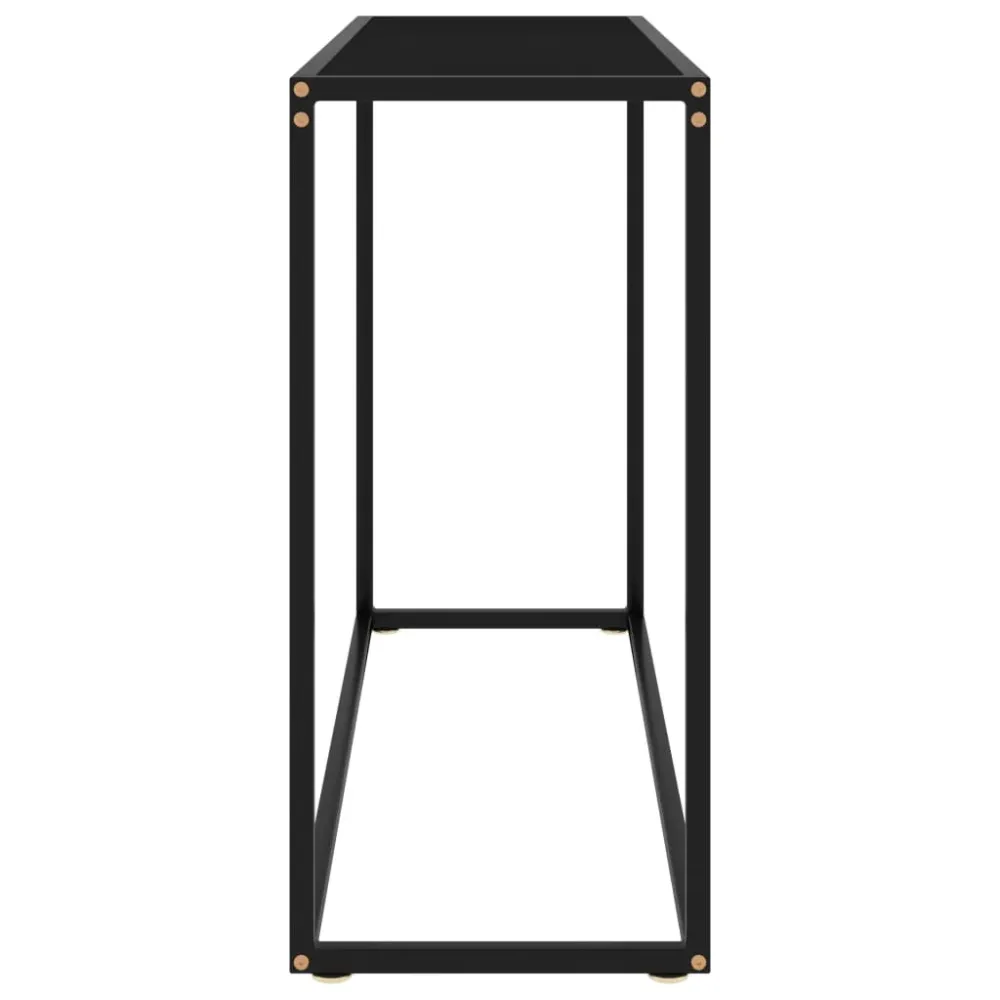 Meuble d'entrée table console design élégant 100 x 35 x 75 cm verre trempé et acier DEC032081 - Installation Facile