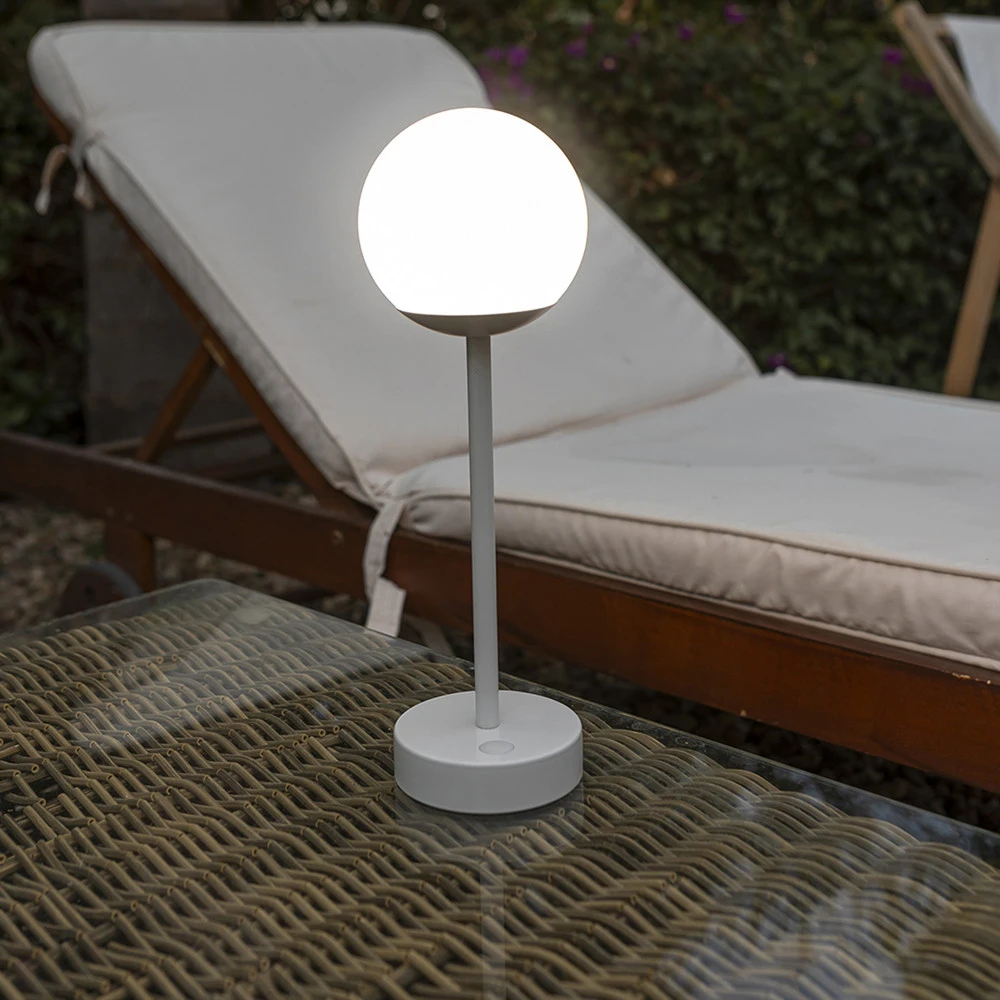 Plafonnier Design Moderne Newgarden Norai Fin lampe de table LED, gris