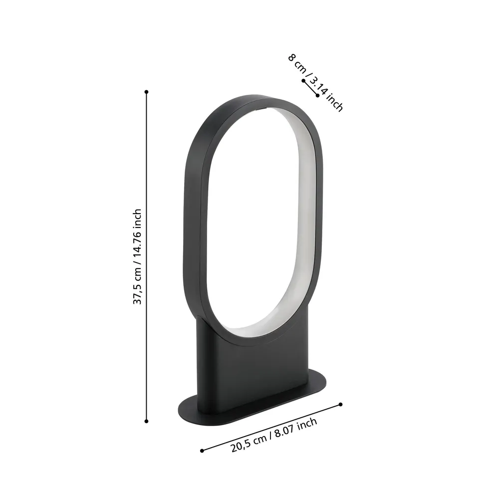 Plafonnier à suspension réglable Lampe de table métal noir CODRIALES LED INT 1X10,8W