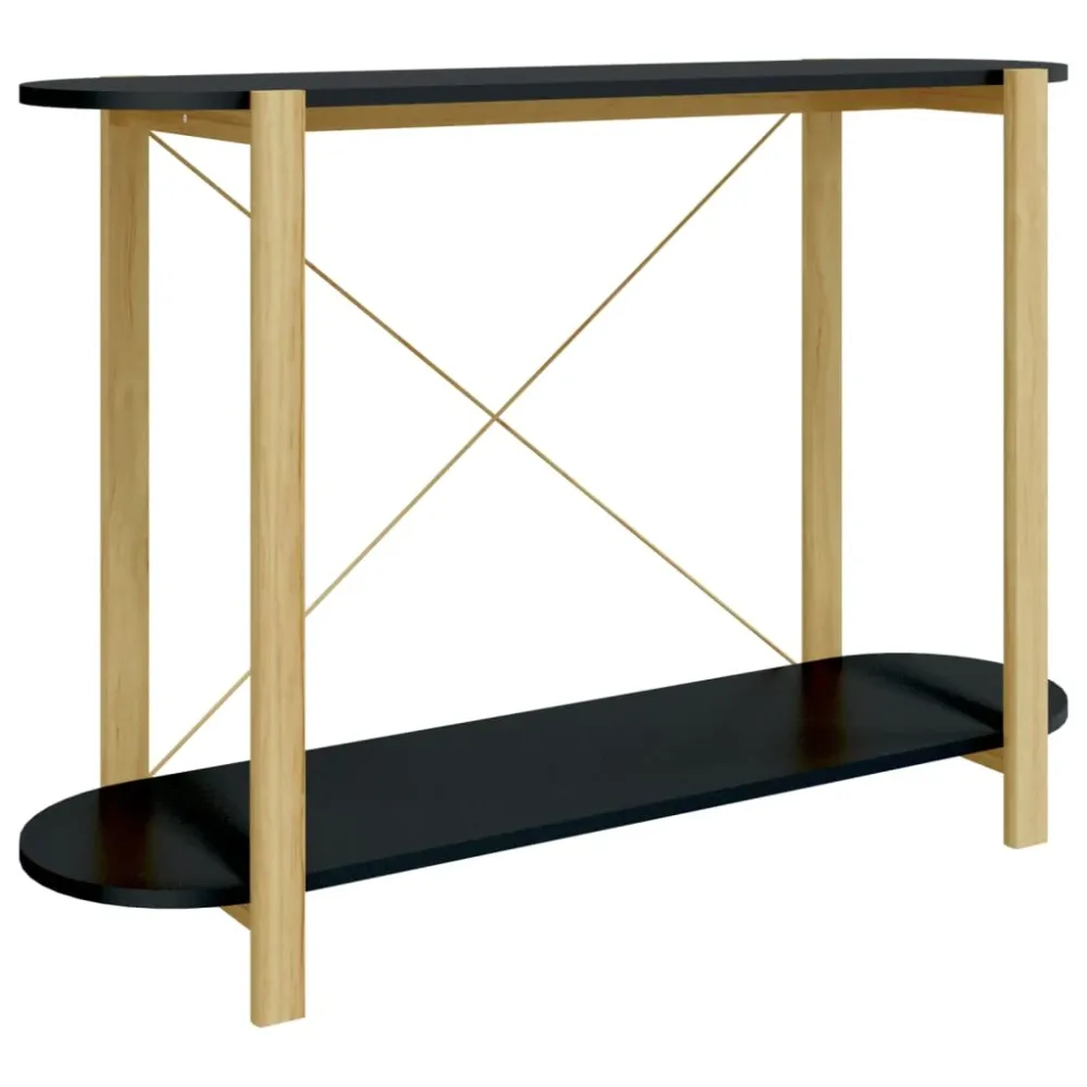 Plafonnier à suspension réglable Table d'appoint console d'entrée meuble de salon 110 x 38 x 75 cm bois d'ingénierie noir...