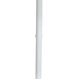 Table haute de bar bistrot plateau forme diamètre 60 cm rond en bois blanc et métal chromé blanc 10_0006339 | 4000K | lumi...