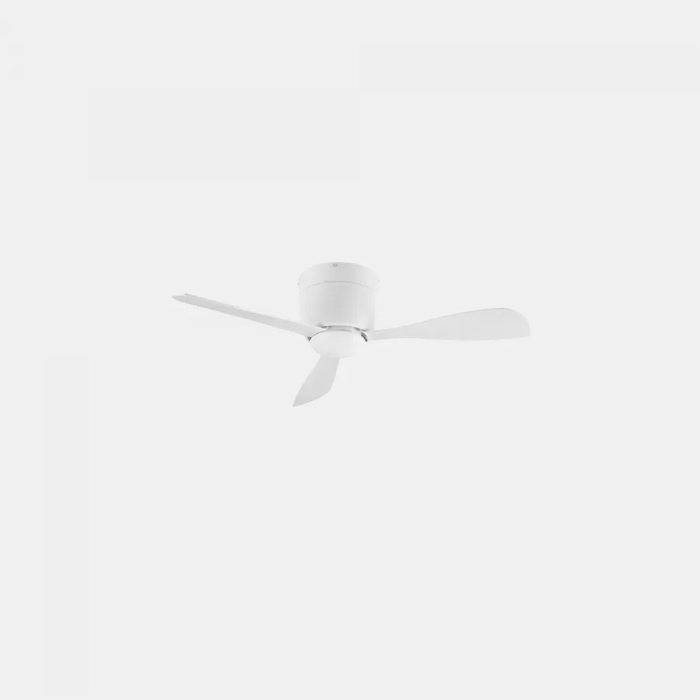 Ventilateur plafond Bora blanc 98,8cm moteur DC avec éclairage LEDS-C4. à fixation clip