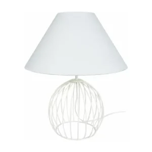 Abat-jour en tissu Lampe de salonfilaire métal, ivoire 44 cm.