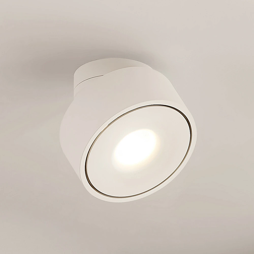 Arcchio Rotari plafonnier LED, blanc, inclinable avec Abat-Jour Inclus