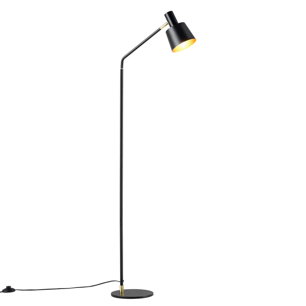 Lampadaire lampe lumière luminaire bristol abat-jour réglable e14 hauteur 140 cm noir 03_0007258 (Certifié CE)