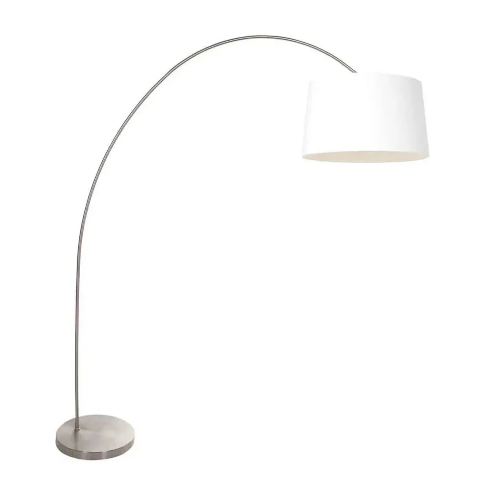 Lampe Arquée Lin Blanc | Myle avec ampoule LED incluse