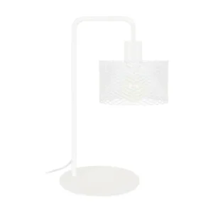 Lampe de bureau arqué métal,abajour blanc 45 cm. en papier artisanal