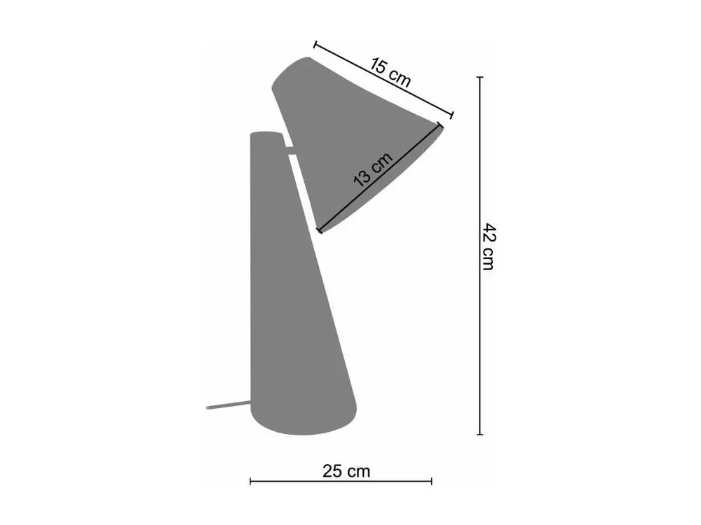 Lampe de bureau conique bois naturel,blanc 42 cm. (Certifié CE)