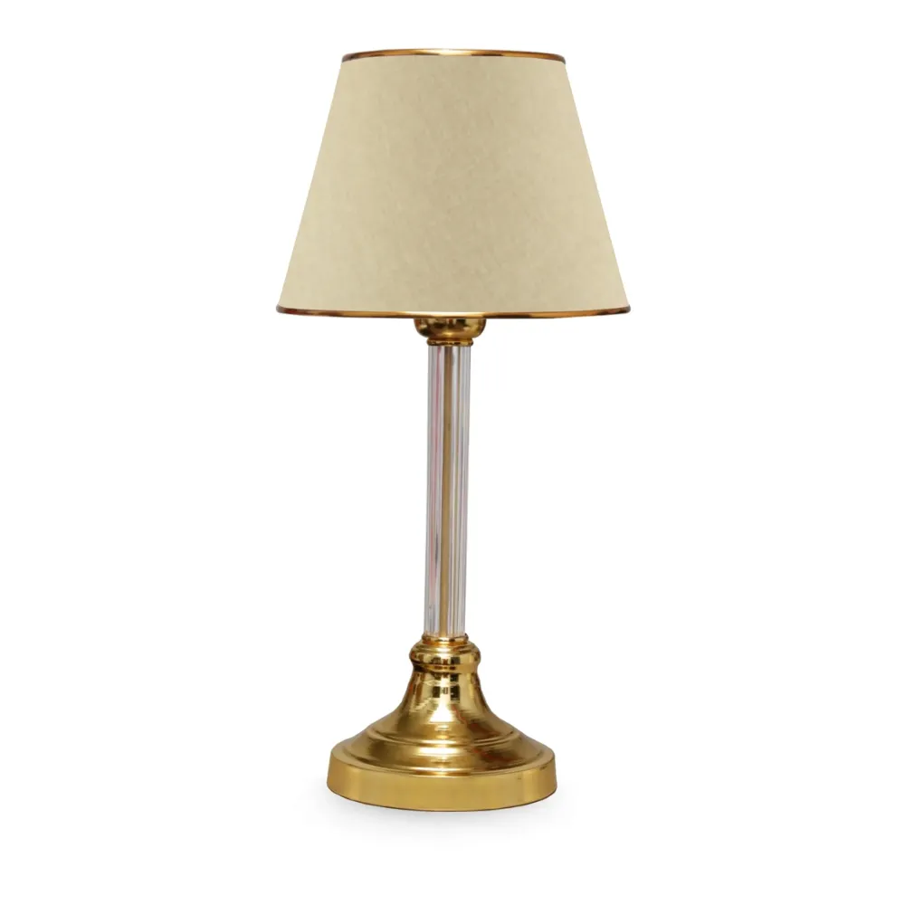 Lampe de bureau E27 hauteur 45 cm laiton / sable 03_0007395