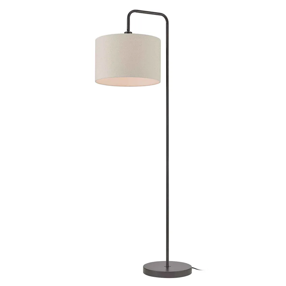 Lampe de plancher Barden de 58" avec abat-jour crème, bronze | Dimmable | Haute luminosité