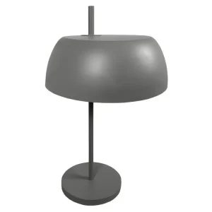 Lampe à poser avec abat-jour en métal gris H54 cm - POLY 5621 en papier artisanal