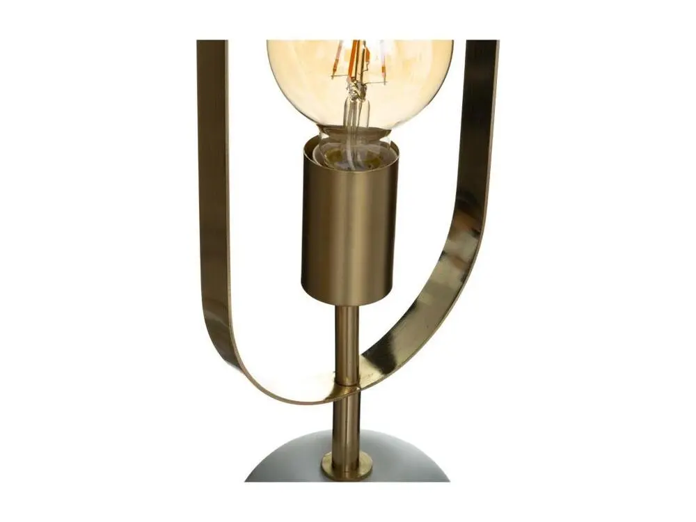 Lampe à poser en métal doré et base effet marbre H 44 cm (Certifié CE)