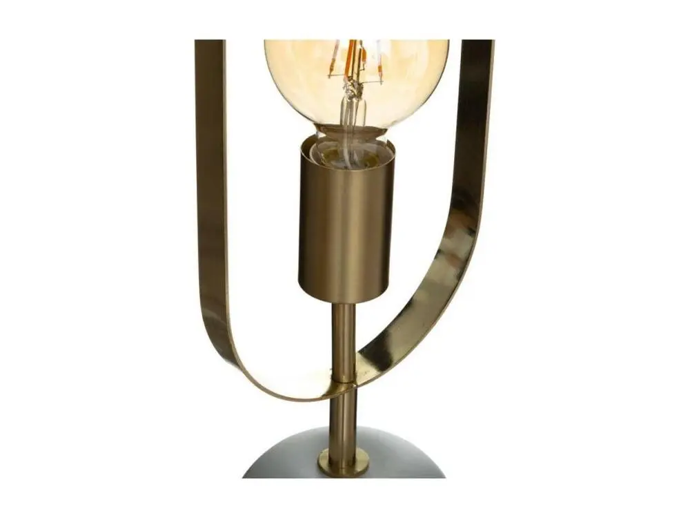 Lampe à poser en métal doré et base effet marbre H 44 cm (Certifié CE)