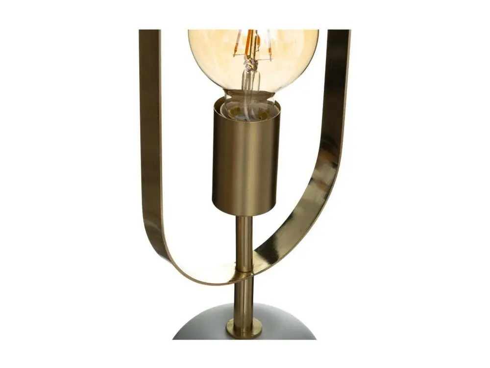 Lampe à poser en métal doré et base effet marbre H 44 cm (Certifié CE)
