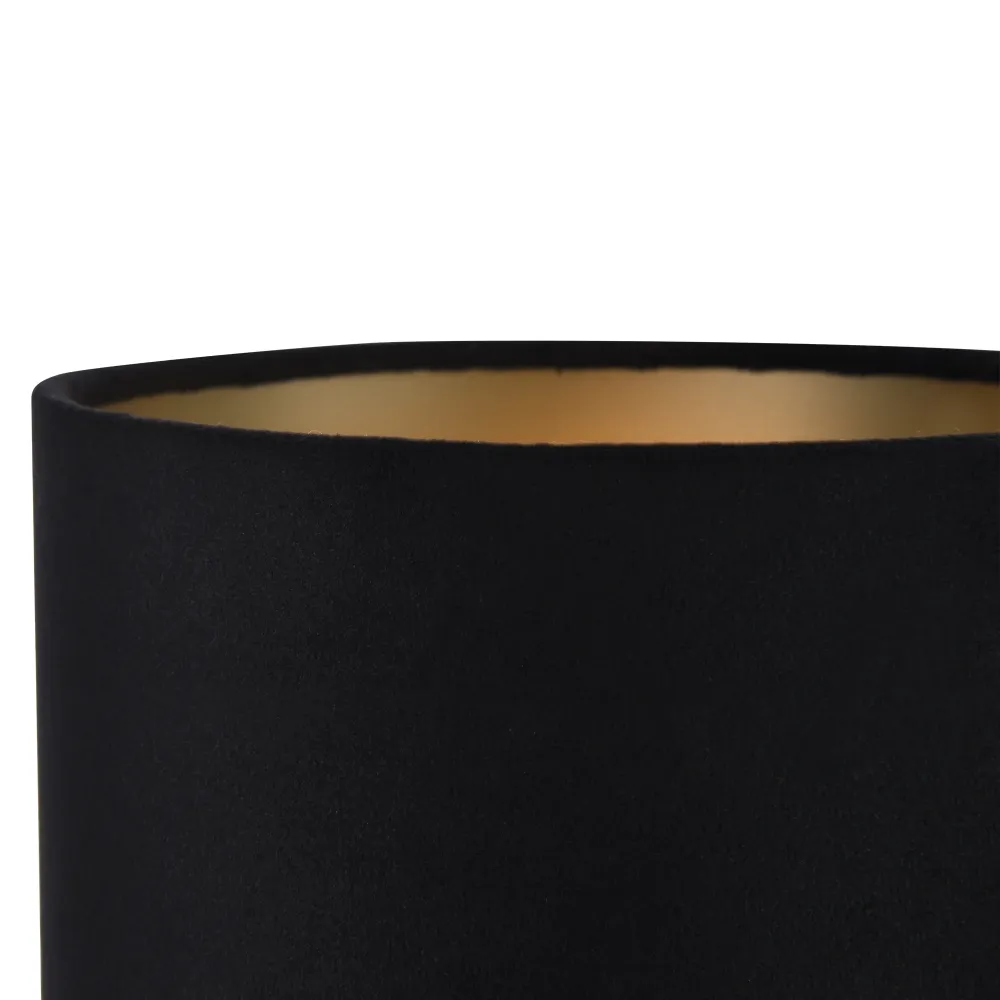 Lampe de table lampe de bureau métal flanelle noir cuivre E14 39 cm 03_0002510 avec ampoule LED incluse