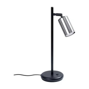 Lampes de bureau actuel en acier - 1 sources lumineuses - L.13 x H.44 cm - noir/chromé