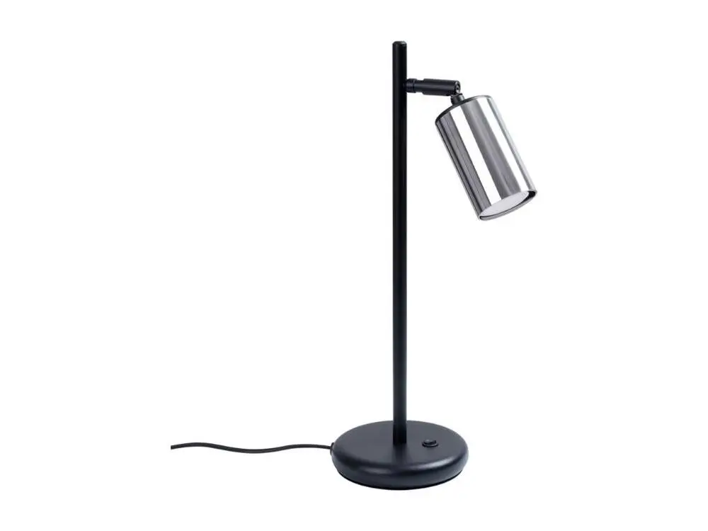 Lampes de bureau actuel en acier - 1 sources lumineuses - L.13 x H.44 cm - noir/chromé