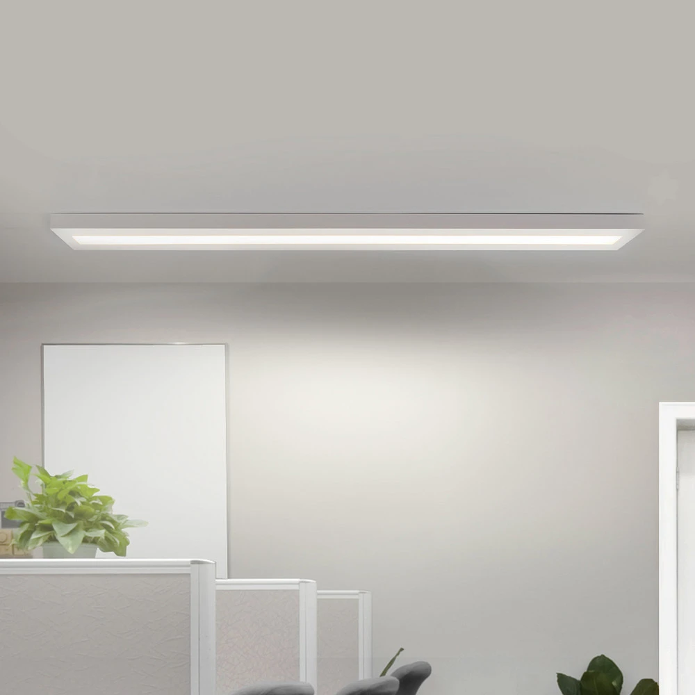 Plafonnier LED oblong 36 W, blanc, BAP en papier artisanal