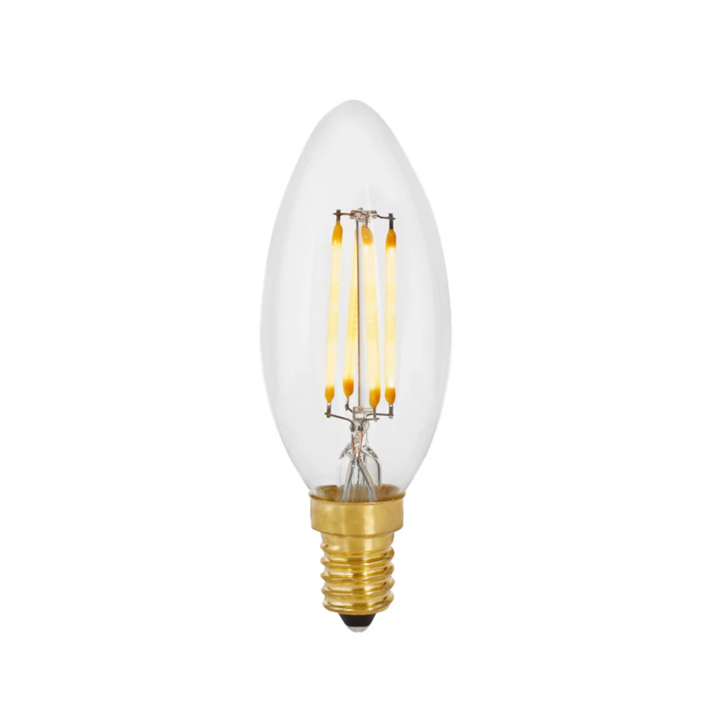 Tala lampe LED, bougie, E14, 4 W, 2.700 K, évidente, intensité variable. en lin naturel