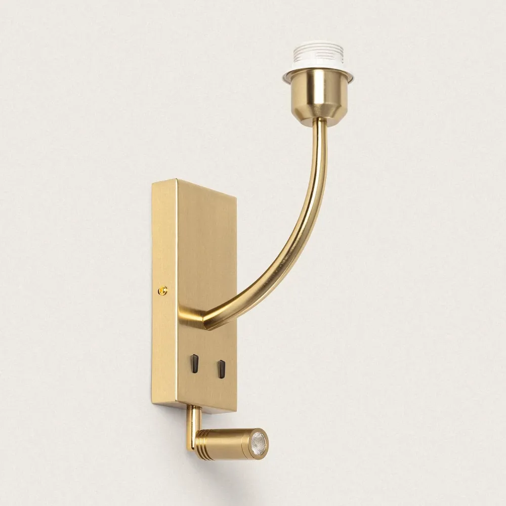 Support de lampe avec éclairage LED de lecture Teylo 2.5W avec effet scintillant