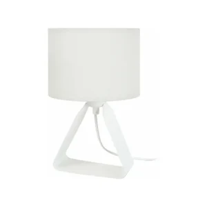 Lampe de chevet géométrique métal ivoire 29 cm. avec Lampe CREE LED