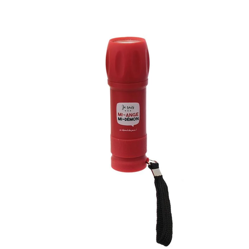 LAMPE DE POCHE JE SUIS... 10CM ROUGE avec fonction SOS