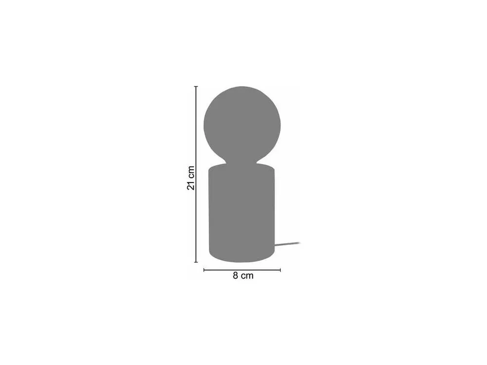 Lampe de signalisation Pair de Lampes de chevet cylindre bois cuivre 21 cm.