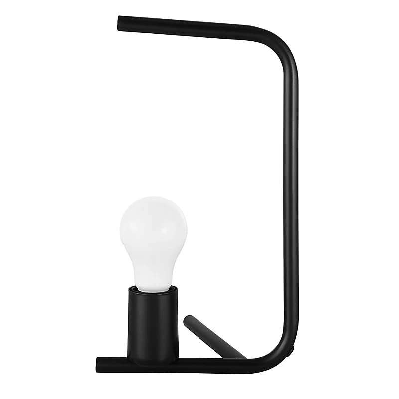 Bornes de jardin Lampe de table incandescent Darrah GoodHome E27 noir mat