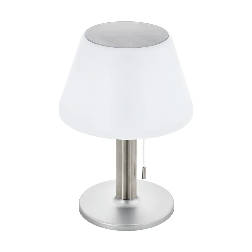 Lampe de table extérieure métal argenté Z_SOLAR LED INT 10X0,2W pour allée et terrasse