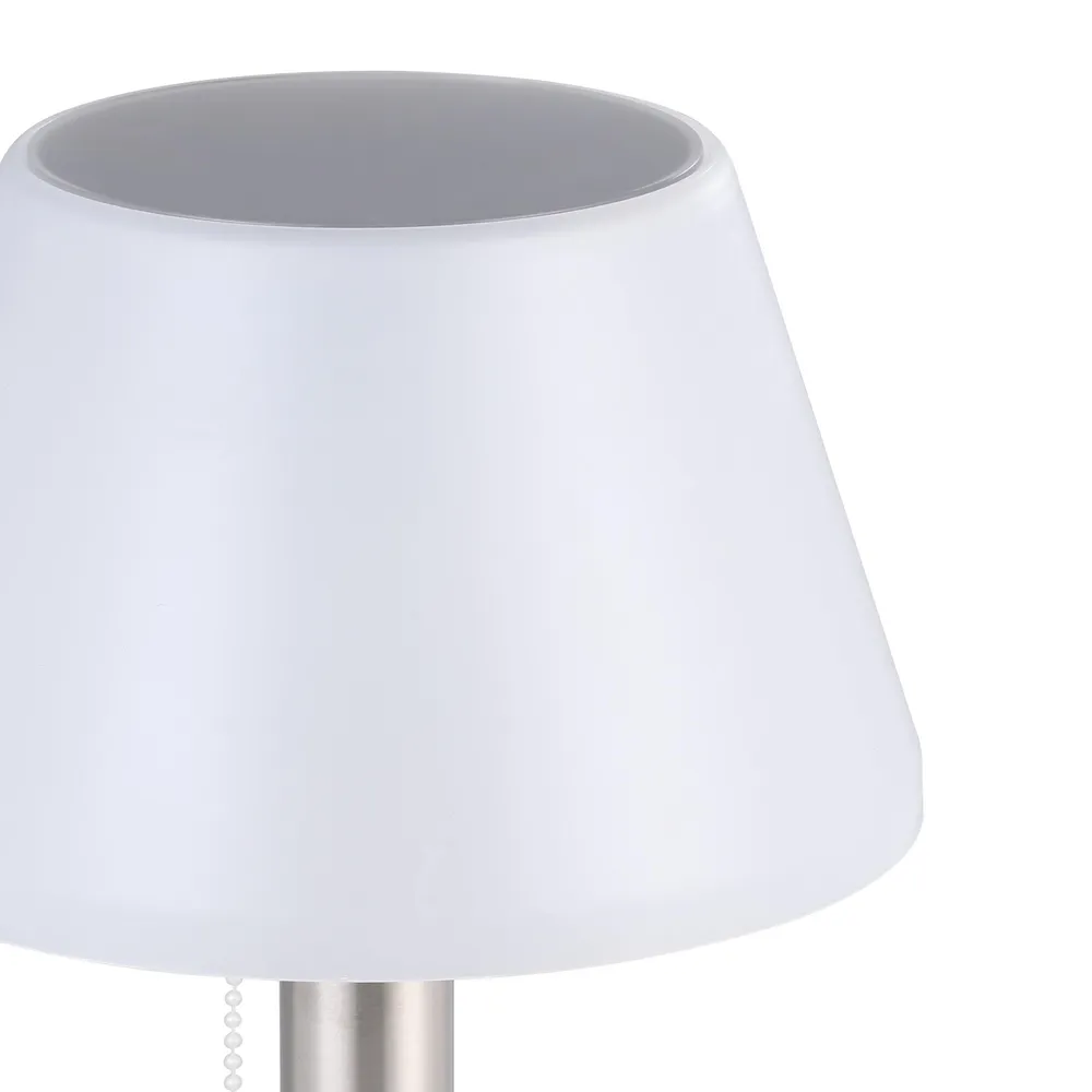 Lampe de table extérieure métal argenté Z_SOLAR LED INT 10X0,2W pour allée et terrasse