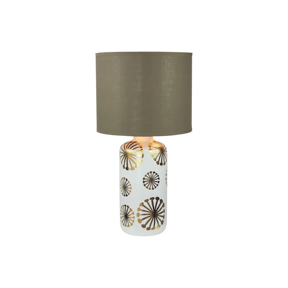 Lampe de table Ginger, Rabalux, E27 1X MAX 60W, or/marron en acier galvanisé
