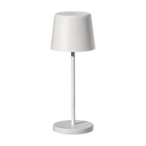 Portatif lampe de table KELLY MINI Blanc aluminium H22cm Résistant au gel