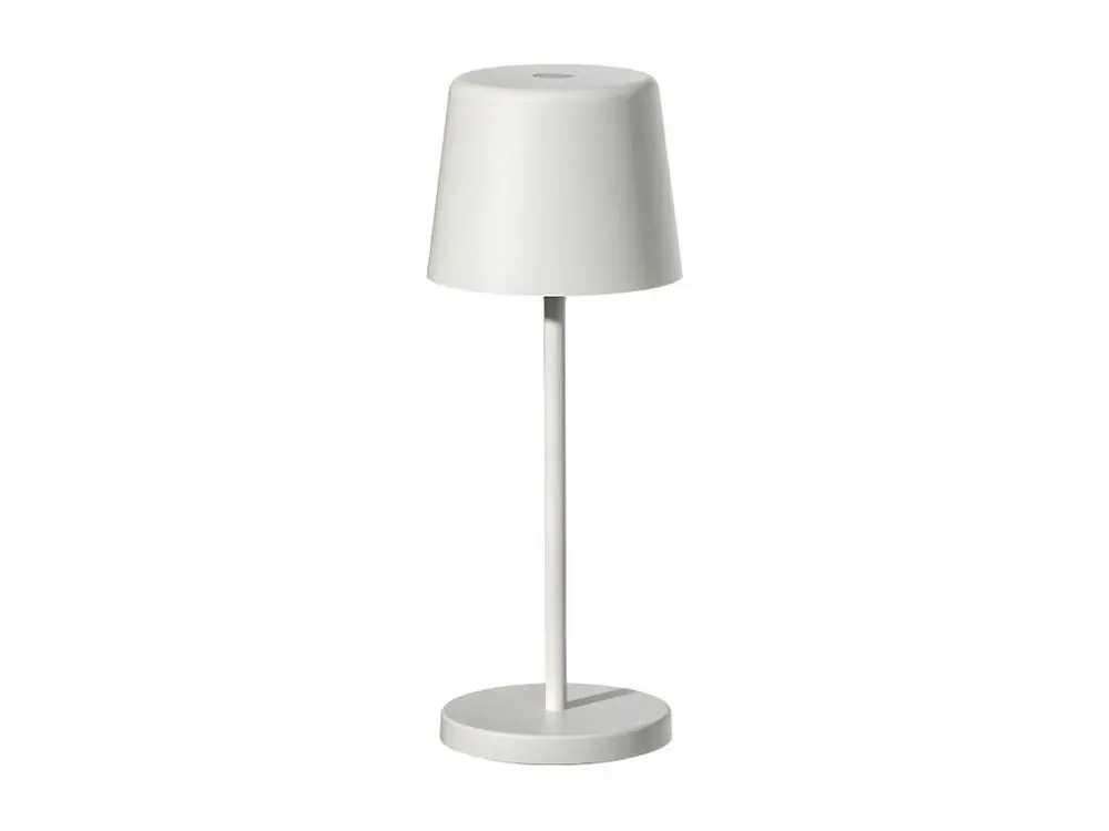 Portatif lampe de table KELLY MINI Blanc aluminium H22cm Résistant au gel