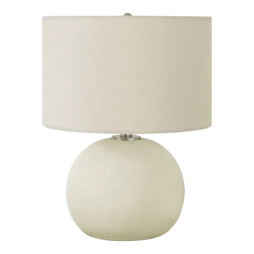 Abat-jour conique Lampe de table en céramique avec abat-jour, 18,25'' (crème et ivoire)