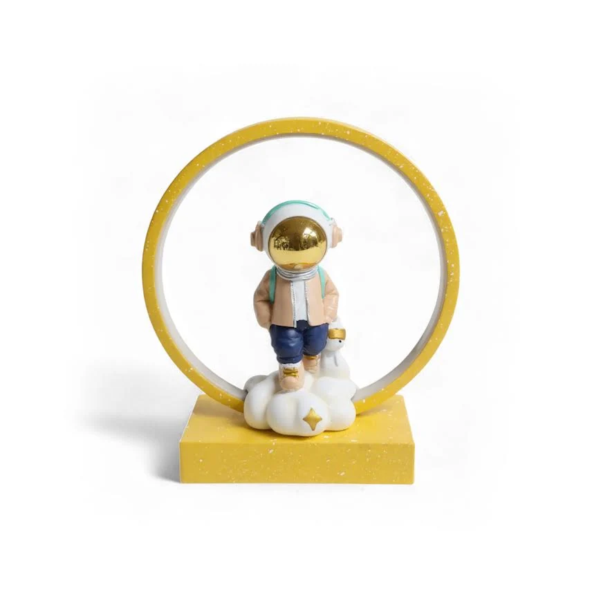 Astronaut Figurine Desk Lamp Base - Jaune vif