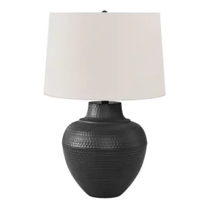 éClairage - Lampe De Table 26"H MéTal Noir / Abat-Jour Ivoire avec Abat-Jour Inclus